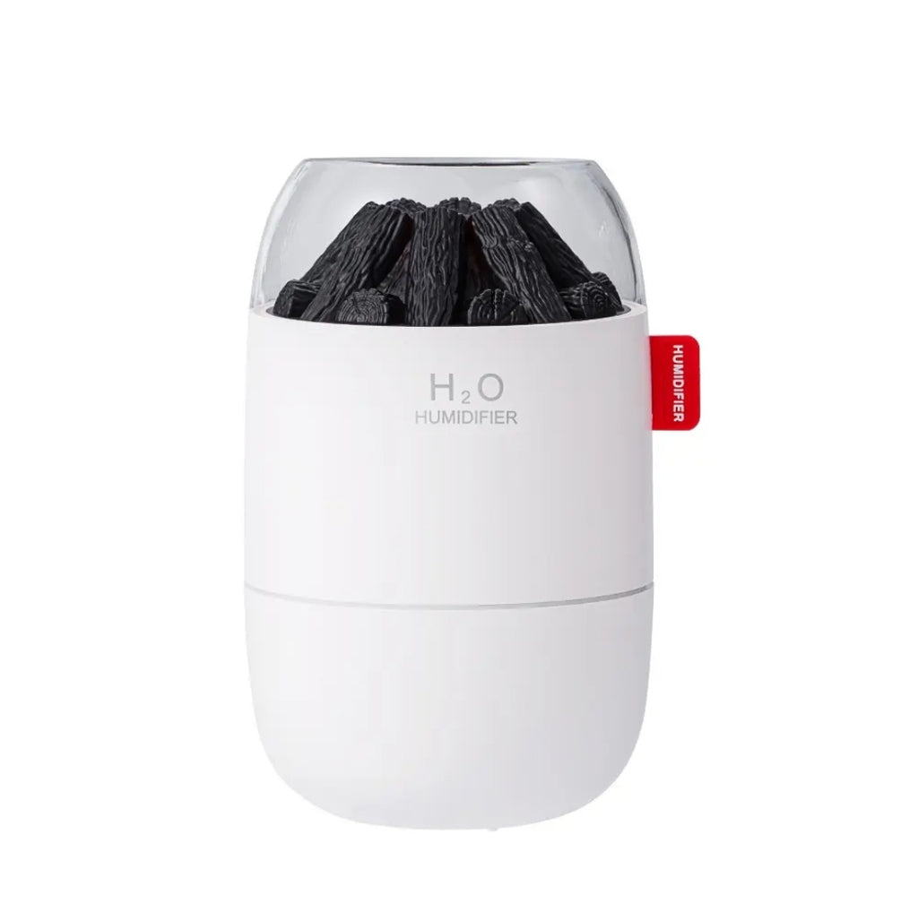 Volcano Flame Essential Oil Diffuser, LED Fire Glow Humidifier, 300ml Capacity, Electric Powered, Cool Mist, Round Shape for Home, Office, Yoga Room