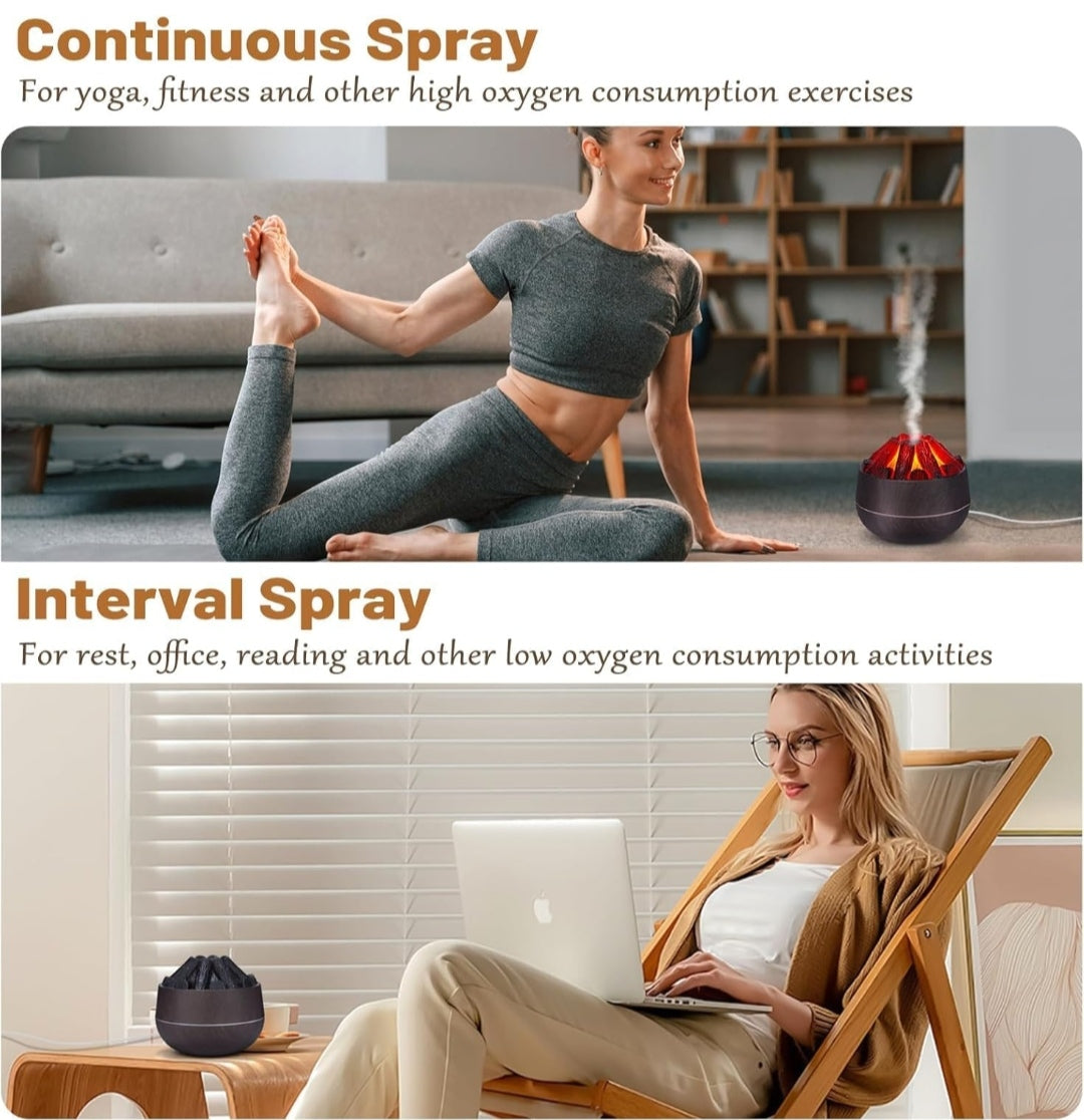 Charcoal Humidifier for Room Moisture, Aroma Diffuser For Bedroom-300ml Cool Mist Air Humidifier for Home, Cold & Cough Relief