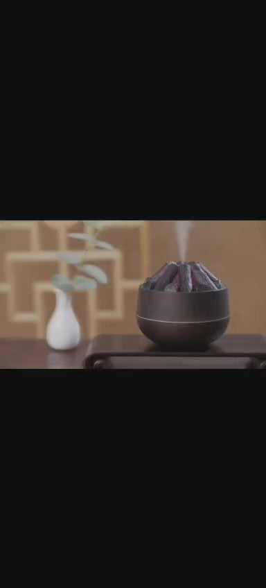 Charcoal Humidifier for Room Moisture, Aroma Diffuser For Bedroom-300ml Cool Mist Air Humidifier for Home, Cold & Cough Relief